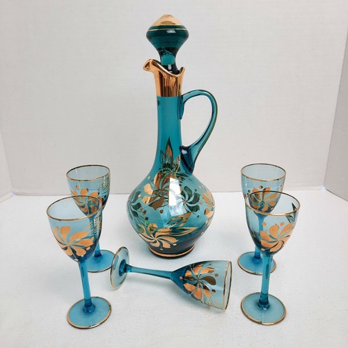 Vtg hungarian hand blown - hungarian, teal